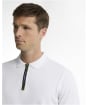 Men's Barbour Stately Zip Polo Shirt - White