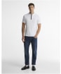 Men's Barbour Stately Zip Polo Shirt - White