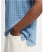 Men's Barbour Faversham Tailored Textured Polo Shirt - Tarn Blue