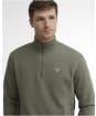Men's Barbour Desmond Half Zip Sweat - Agave Green