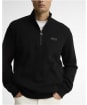 Men's Barbour International Essential Half Zip Sweatshirt - Black / Pewter