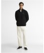 Men's Barbour International Essential Half Zip Sweatshirt - Black / Pewter