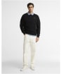Men's Barbour International Essential Crew Neck Sweatshirt - Black / Pewter