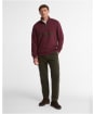 Men's Barbour Fosse Half Zip Sweatshirt - Dark Bordeaux