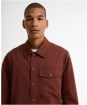 Men's Barbour Strickland Textured Overshirt - Burnt Pepper