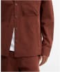 Men's Barbour Strickland Textured Overshirt - Burnt Pepper