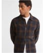 Men's Barbour Acklington Checked Overshirt - Navy