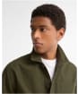 Men's Barbour Tartan Trimmed Washed Overshirt - Sage
