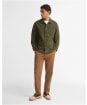 Men's Barbour Tartan Trimmed Washed Overshirt - Sage
