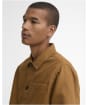 Men's Barbour Tartan Trimmed Washed Overshirt - Cinammon
