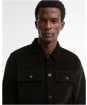 Men's Barbour Tartan Trimmed Cord Overshirt - Olive