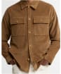 Men's Barbour Tartan Trimmed Cord Overshirt - Sandstone