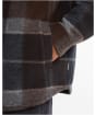 Men's Barbour Woodlane Brushed Check Overshirt - Midnight Oak Tartan