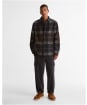 Men's Barbour Woodlane Brushed Check Overshirt - Midnight Oak Tartan