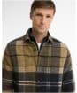 Men's Barbour Woodlane Brushed Check Overshirt - Birchwood Dress Tartan