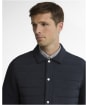 Men's Barbour Knowle Snap Through Quilted Sweat - Dark Navy