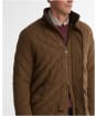 Men's Barbour Waterproof Shoveler Quilted Jacket - Dark Sand