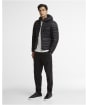 Men's Barbour International Ouston Hooded Puffer Jacket - Black
