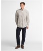 Men's Barbour Sporting Tattersall Shirt - Long Sleeve - Dark Bordeaux