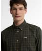 Men's Barbour Bank Check Shirt - Olive