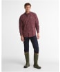Men's Barbour Bank Check Shirt - Dark Bordeaux