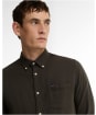 Men's Barbour Buckley Tailored Herringbone Shirt - Sage