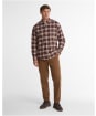 Men's Barbour Telfield Regular Checked Shirt - Dark Bordeaux