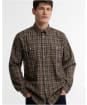 Men's Barbour Panwell Thermo Weave Regular Checked Shirt - Camel