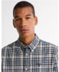 Men's Barbour Mosswood Tailored Checked Shirt - Navy