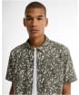 Men's Barbour Orton Printed Short Sleeved Summer Shirt - Olive