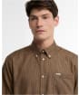 Men's Barbour Barnard Thermo Weave Regular Fit Checked Shirt - Olive