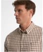 Men's Barbour Cliff Regular Fit Thermo Weave Shirt - Dark Bordeaux
