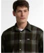 Men's Barbour Winston Regular Fit Checked Shirt - Olive