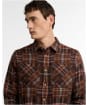 Men's Barbour Catrake Relaxed Patchwork Shirt - Brown