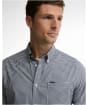 Men's Barbour Harbourwall Tailored Gingham Shirt - Navy