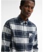 Men's Barbour Embergate Tailored Checked Shirt - Navy