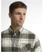 Men's Barbour Embergate Tailored Checked Shirt - Olive