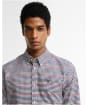 Men's Barbour Rickwood Tailored Gingham Shirt - Navy