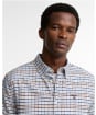 Men's Barbour Rickwood Tailored Gingham Shirt - Stone