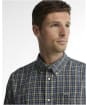 Men's Barbour Dishford Thermo Weave Regular Fit Checked Shirt - Olive