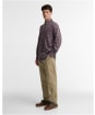 Men's Barbour Dishford Thermo Weave Regular Fit Checked Shirt - Dark Bordeaux