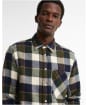 Men's Barbour Bannock Authentic Highland Check Flannel Shirt - Olive