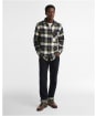 Men's Barbour Bannock Authentic Highland Check Flannel Shirt - Olive