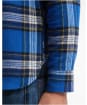 Men's Barbour Bowmont Authentic Highland Check Flannel Shirt - Blue
