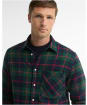 Men's Barbour Darnick Authentic Highland Check Flannel Shirt - Navy