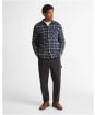 Men's Barbour Hetton Authentic Highland Check Flannel Shirt - Navy