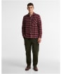 Men's Barbour Hetton Authentic Highland Check Flannel Shirt - Port