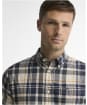 Men's Barbour Broxburn Tailored Checked Shirt - Ecru Marl