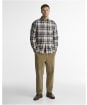 Men's Barbour Broxburn Tailored Checked Shirt - Ecru Marl