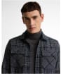 Men's Barbour Millom Relaxed Houndstooth Shirt - Grey Marl